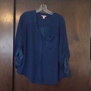 Blue patterned dress shirt